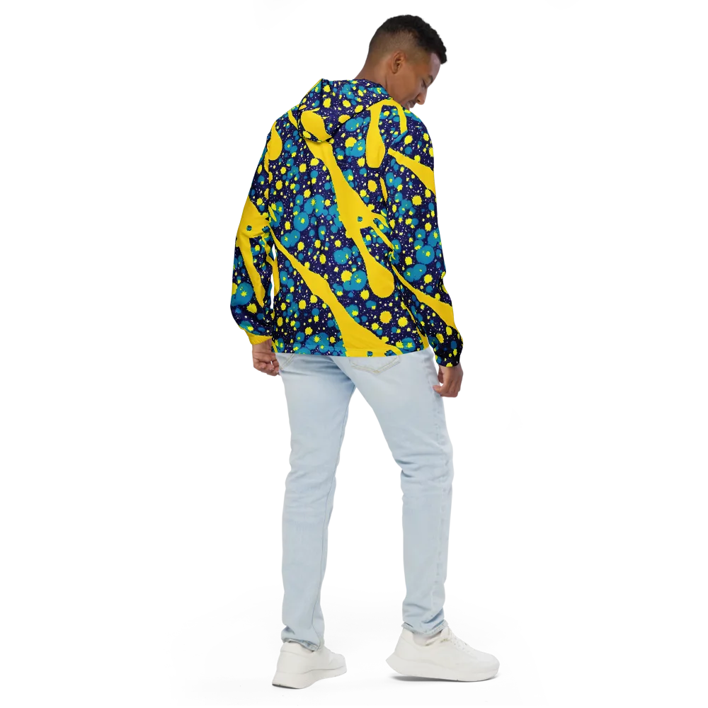 Starburst Splash on Men's Windbreaker — Back