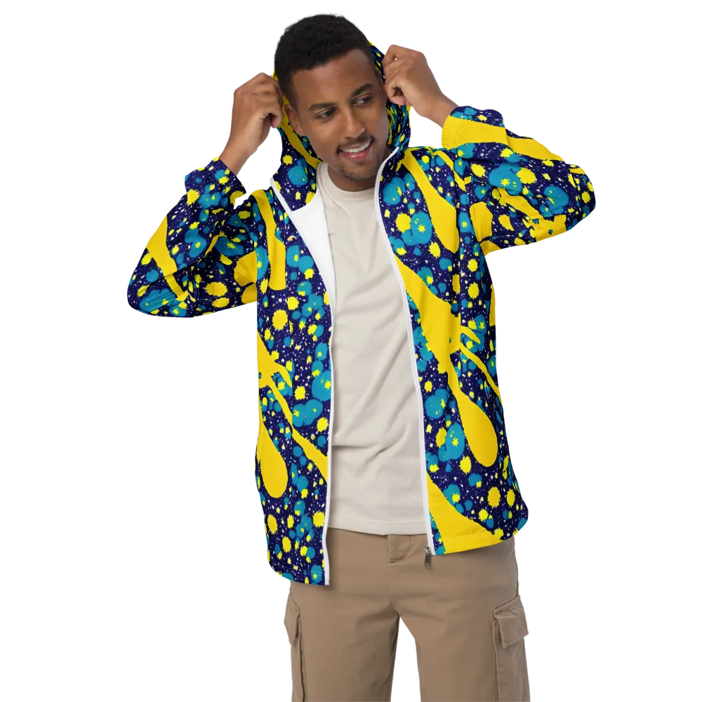 Starburst Splash on Men's Windbreaker — Front