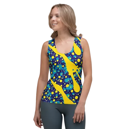 Starburst Splash on a Women's Tank Top
