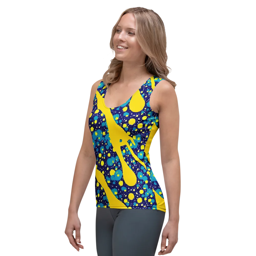 Starburst Splash on Women's Tank Top — Left Front