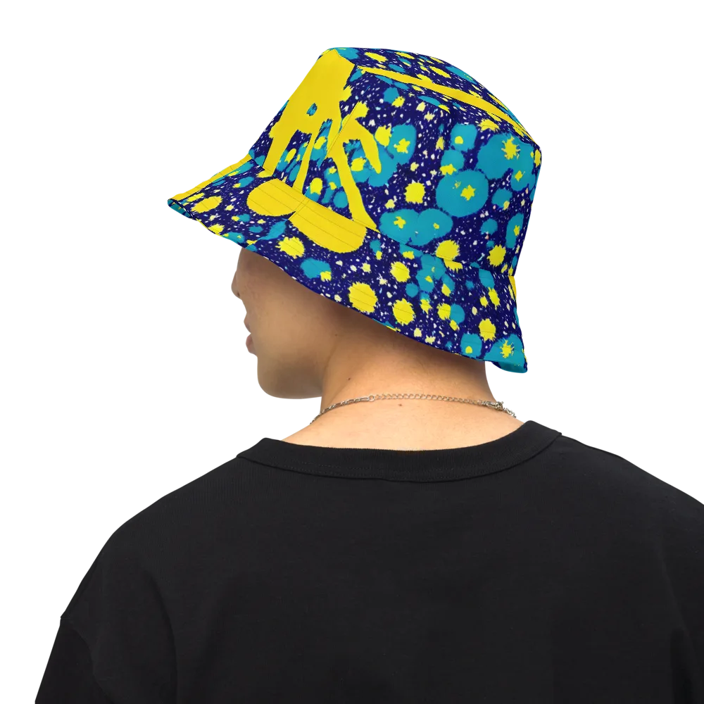Starburst Splash on Reversible Bucket Hat — Back Inside