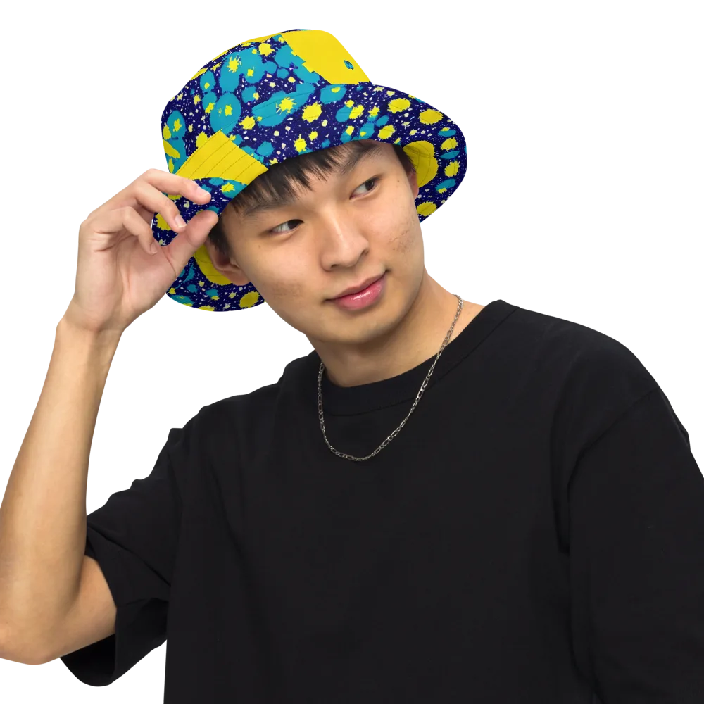 Starburst Splash on Reversible Bucket Hat — Front Inside