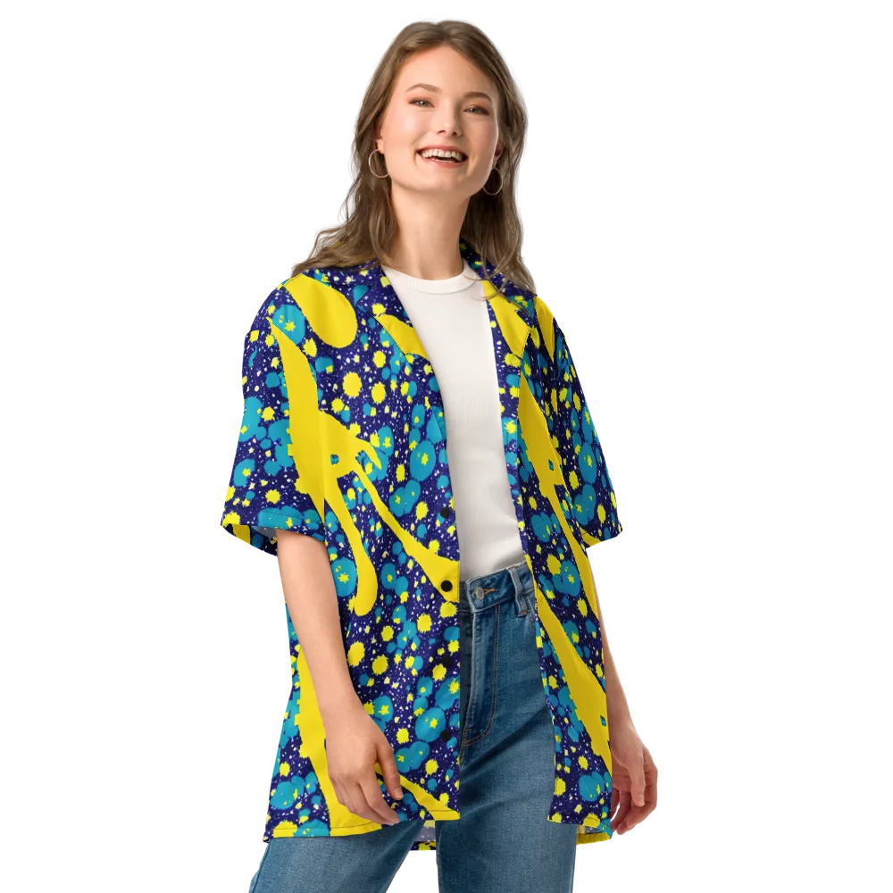 Starburst Splash on Button Shirt — Front
