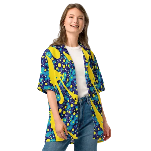 Starburst Splash on a Button Shirt