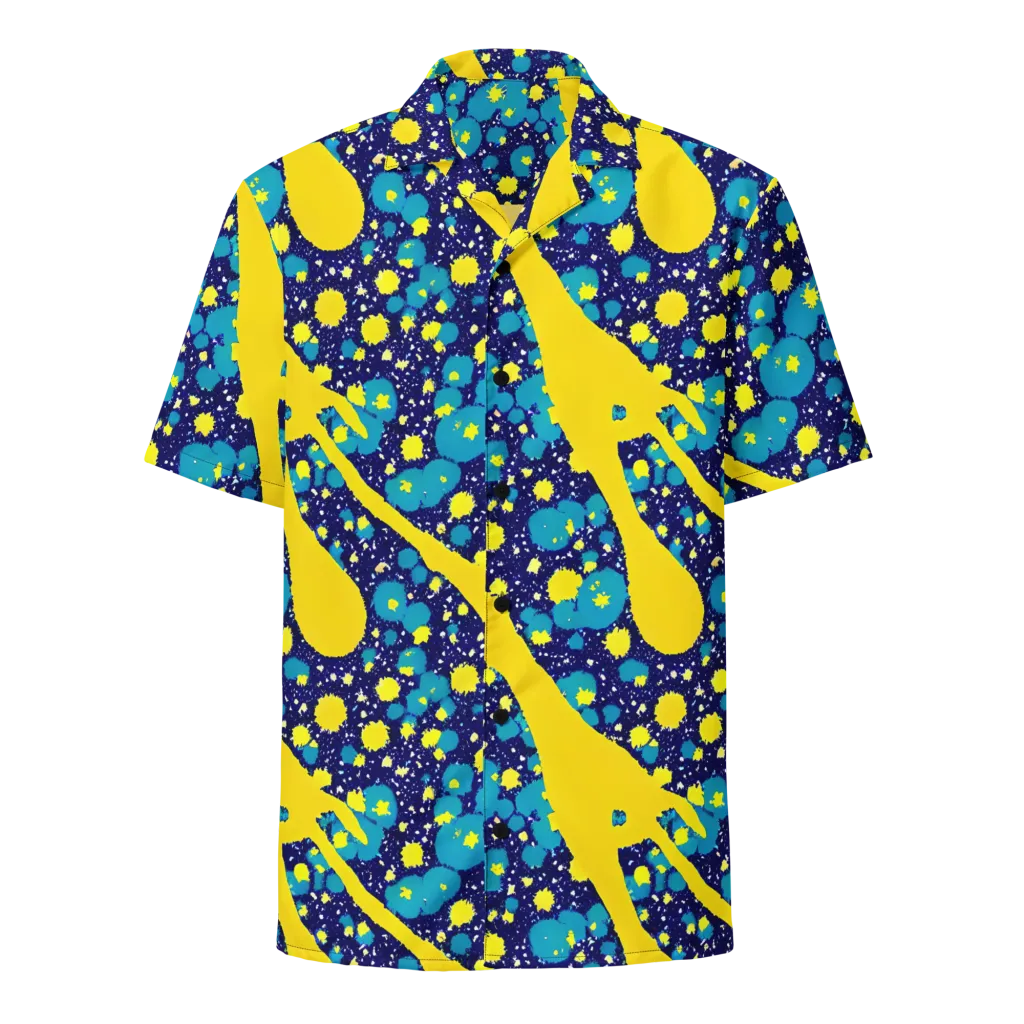 Starburst Splash on Button Shirt — Front