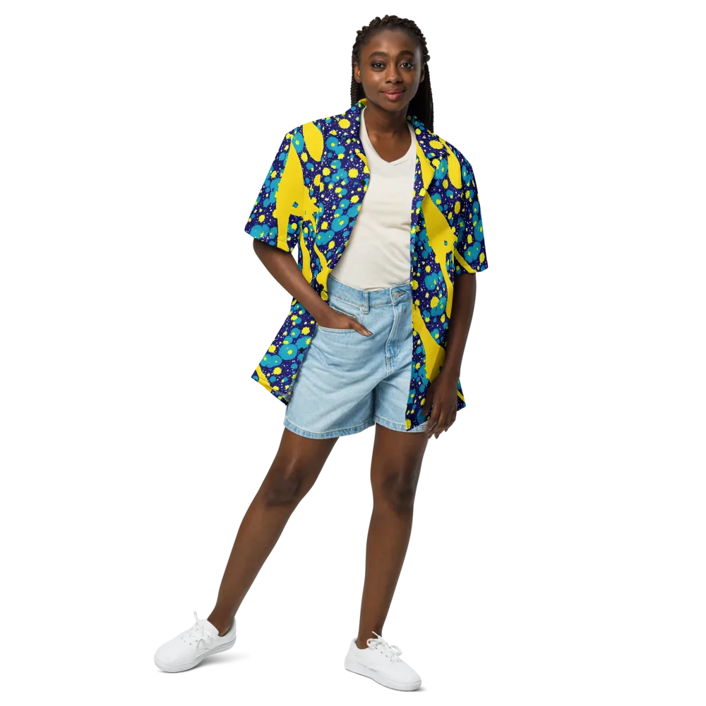 Starburst Splash on Button Shirt — Front