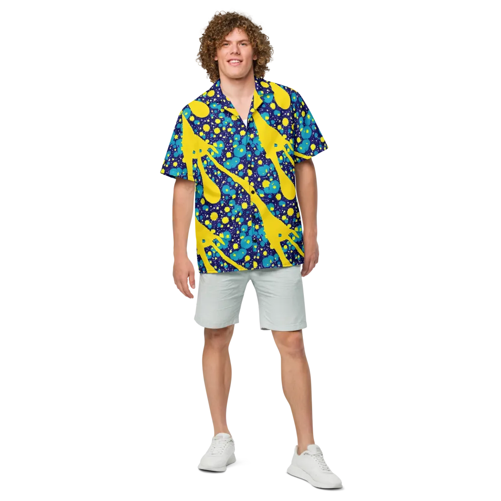 Starburst Splash on Button Shirt — Front