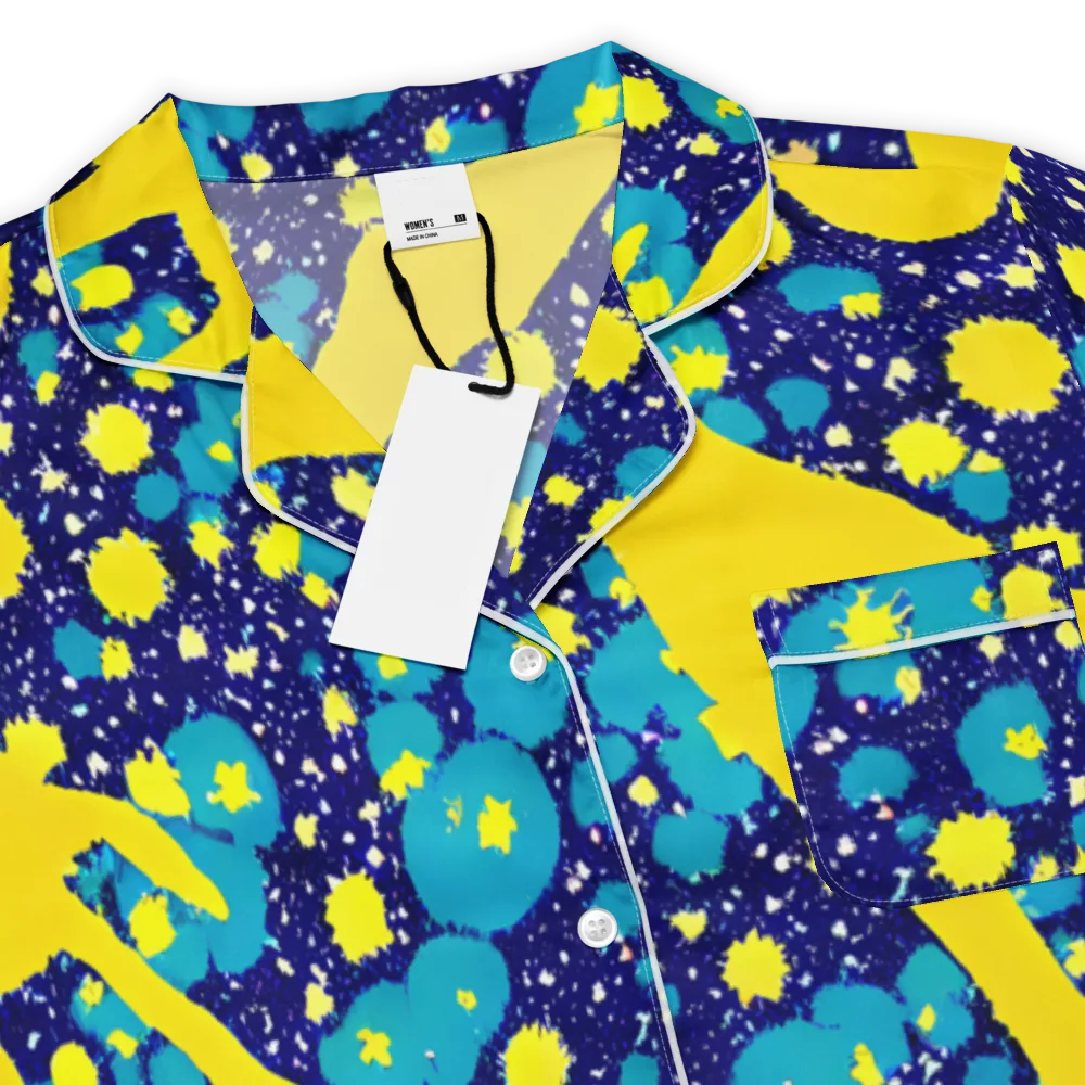Starburst Splash on Women's Short Sleeve Pajama Top — Product details