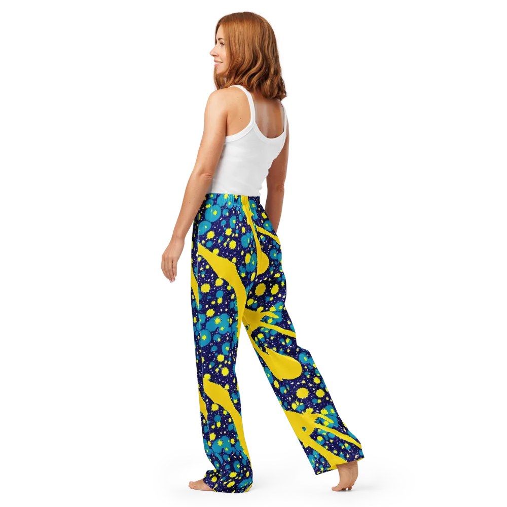 Starburst Splash on Women's Pajama Pants — Back
