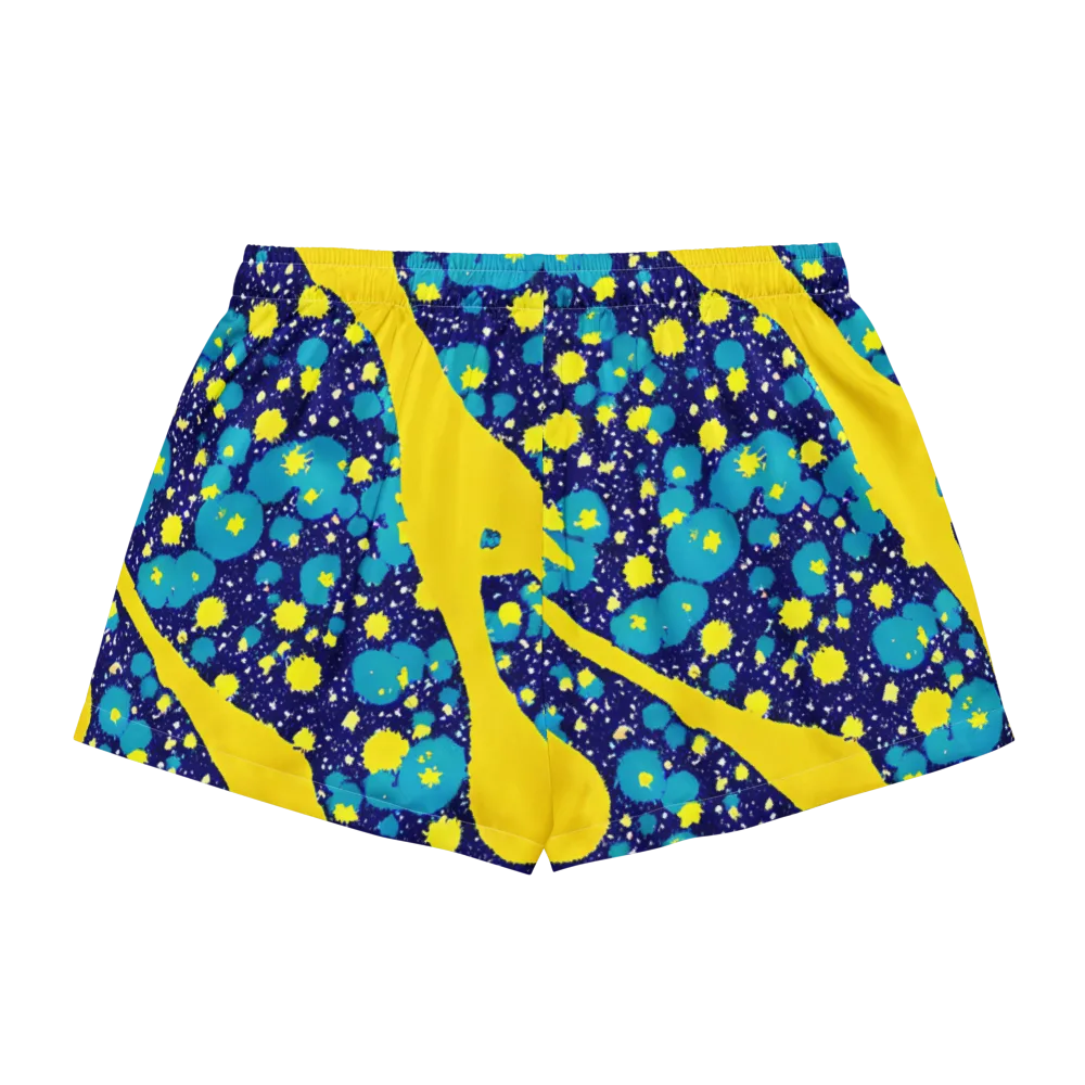 Starburst Splash on Women's Pajama Shorts — Back