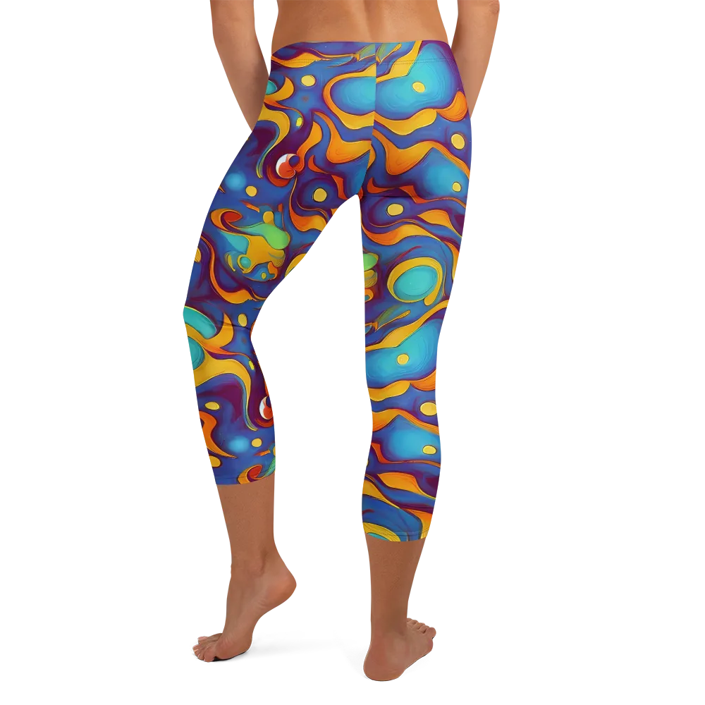 Pelton Swirl on Capri Leggings — Back