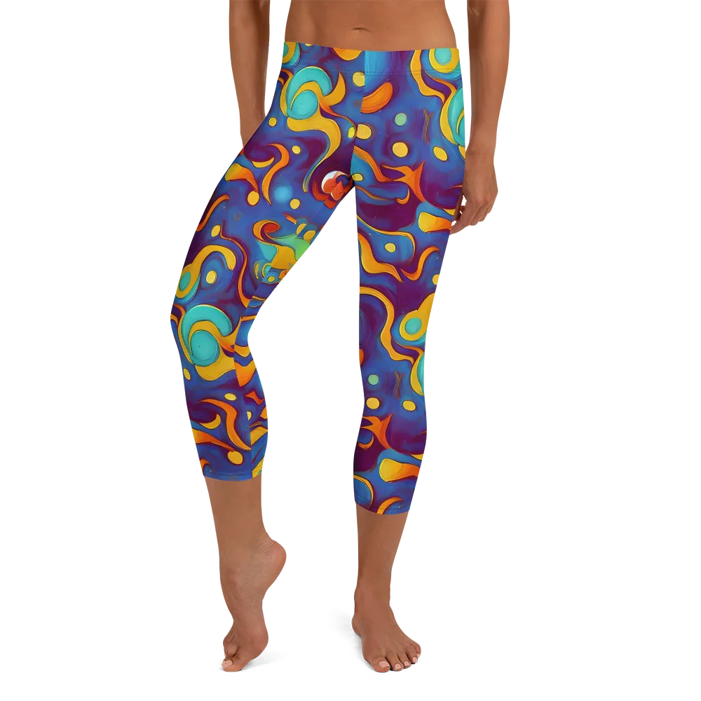 Pelton Swirl on Capri Leggings — Front