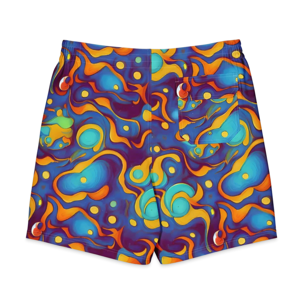 Pelton Swirl on Men's Board Shorts — Back