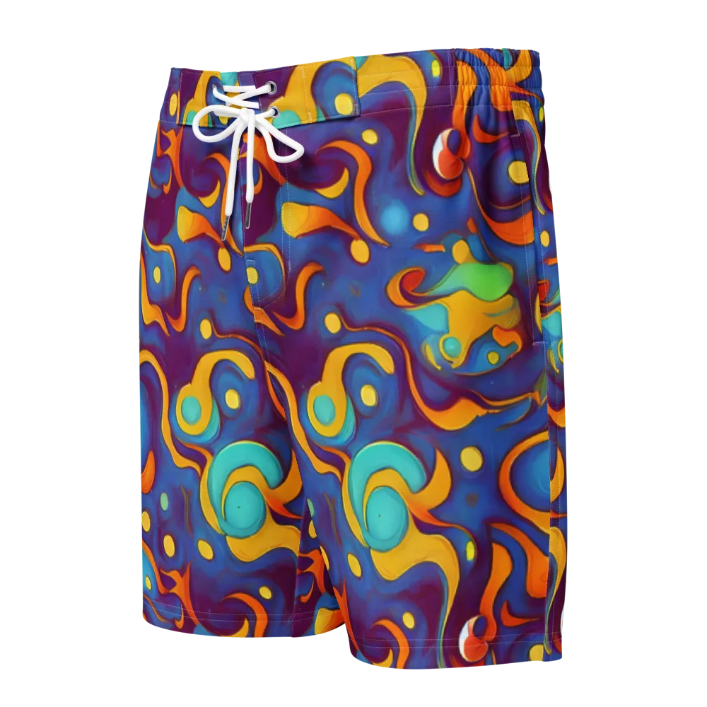 Pelton Swirl on Men's Board Shorts — Front