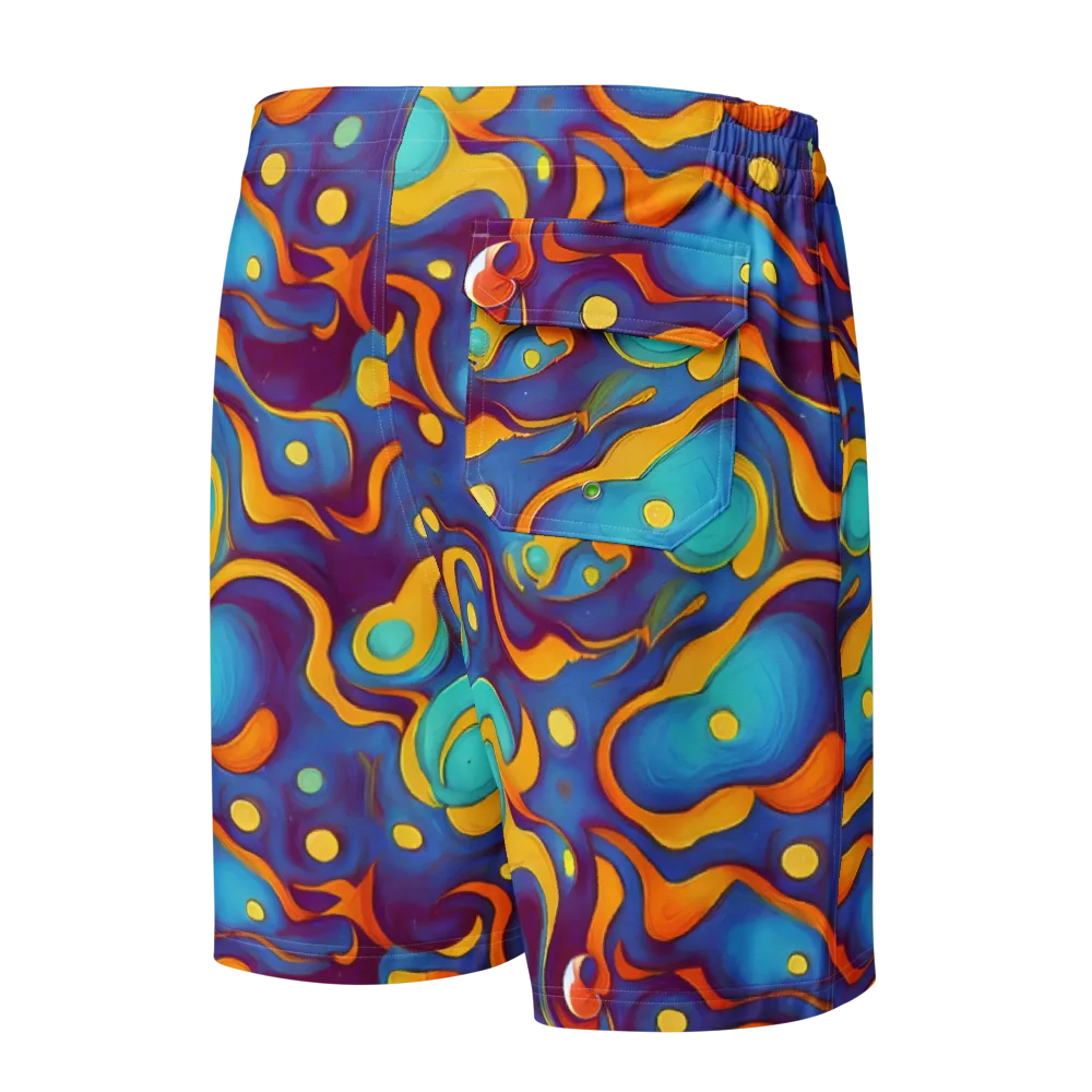 Pelton Swirl on Men's Board Shorts — Back