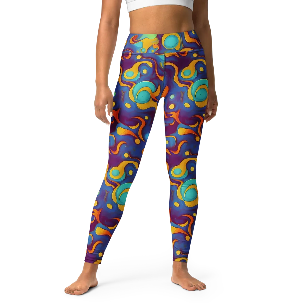 Pelton Swirl on Yoga Leggings — Front