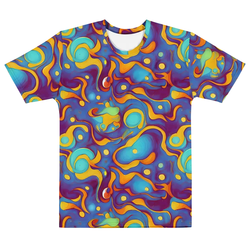 Pelton Swirl on Men's Cotton Crew Neck T-Shirt — Front