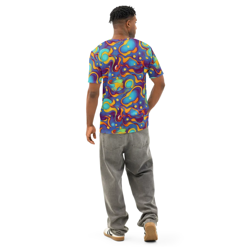 Pelton Swirl on Men's Cotton Crew Neck T-Shirt — Back