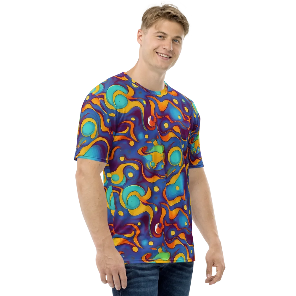 Pelton Swirl on Men's Crew Neck T-Shirt — Right