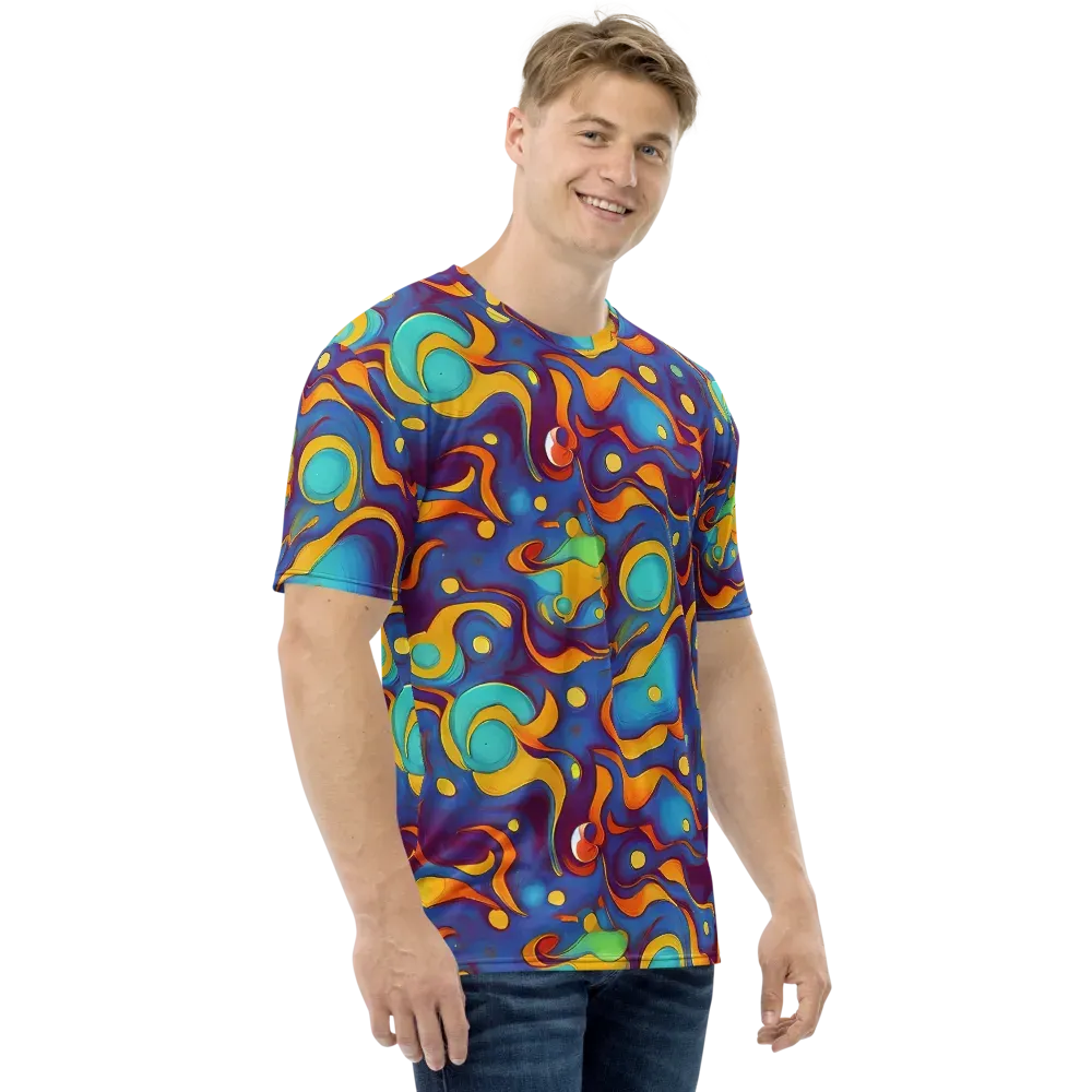 Pelton Swirl on Men's Crew Neck T-Shirt — Right
