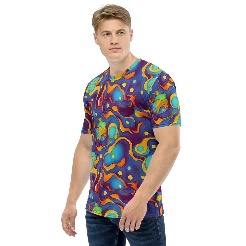 Pelton Swirl on Men's Crew Neck T-Shirt — Left