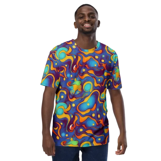 Pelton Swirl on a Men's Crew Neck T-Shirt