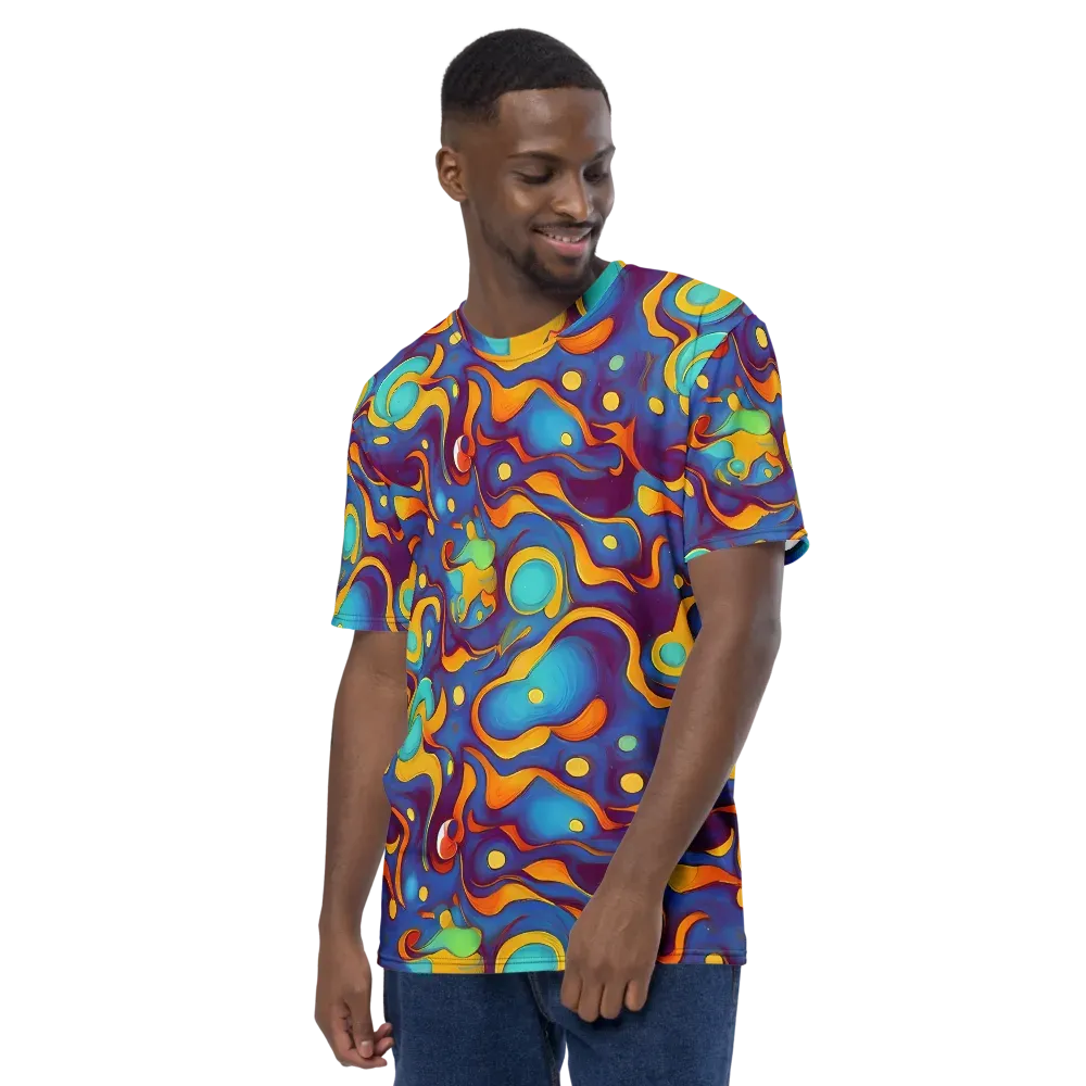 Pelton Swirl on Men's Crew Neck T-Shirt — Left