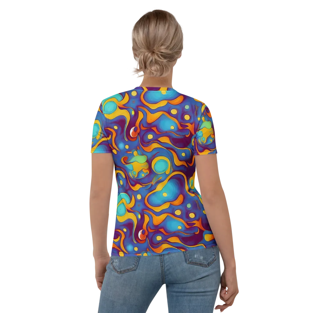Pelton Swirl on Women's Crew Neck T-Shirt — Back