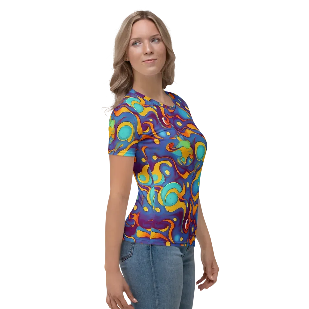 Pelton Swirl on Women's Crew Neck T-Shirt — Right