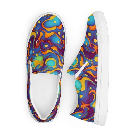 Pelton Swirl on a Men's Slip-On Canvas Shoes