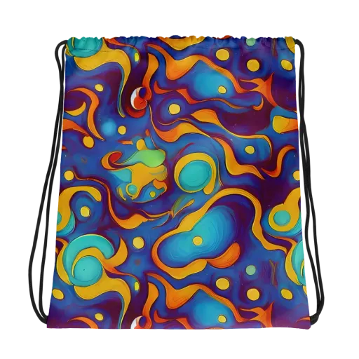 Pelton Swirl on a Drawstring Bag