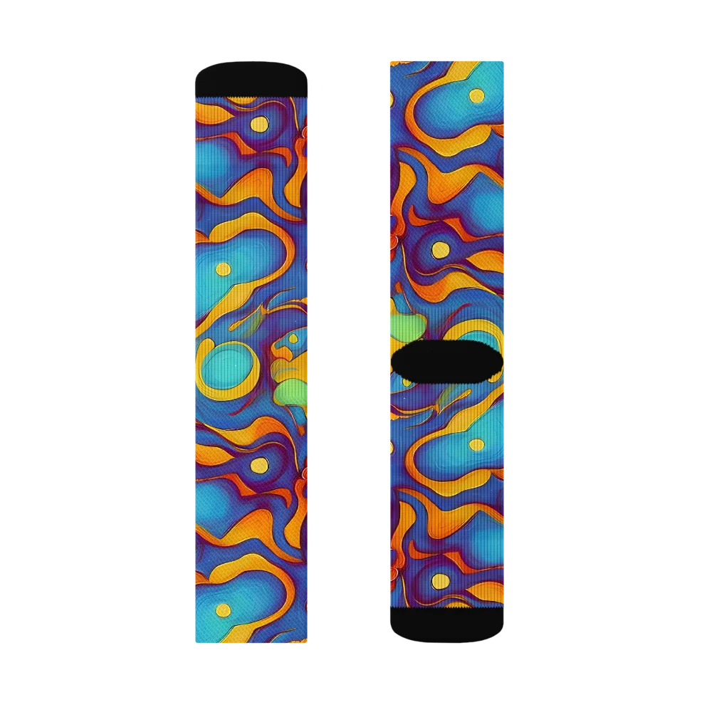 Pelton Swirl on Socks — Right Sock