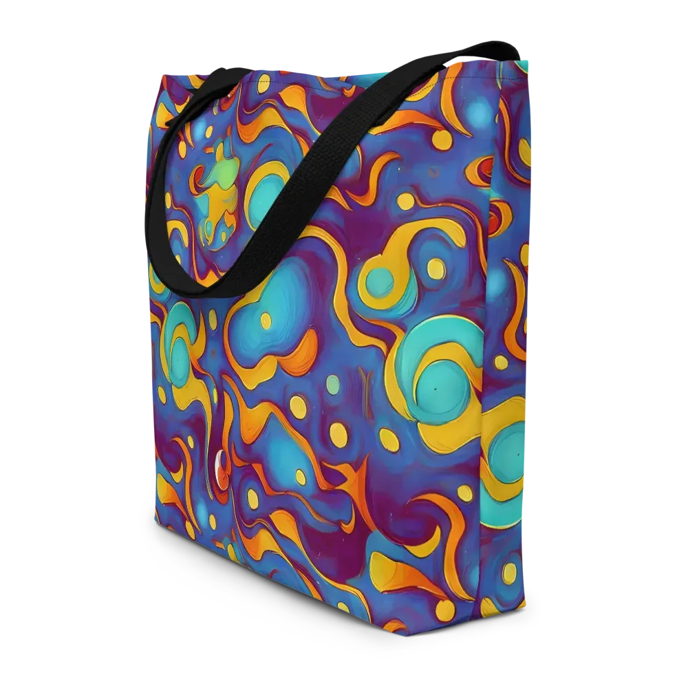 Pelton Swirl on Large Tote Bag W/ Pocket — Front