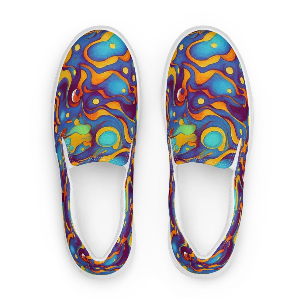 Pelton Swirl on Women's Slip-On Canvas Shoes — Front