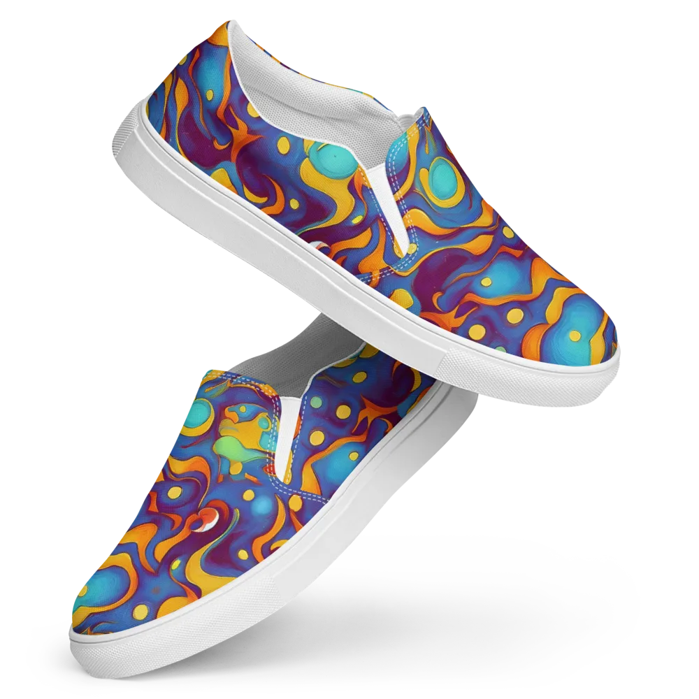Pelton Swirl on Women's Slip-On Canvas Shoes — Front