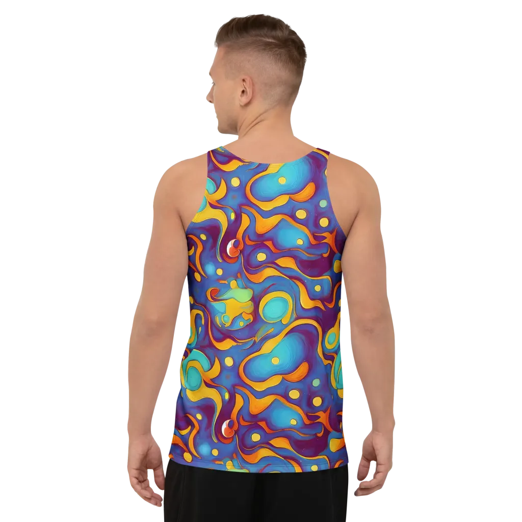 Pelton Swirl on Men's Tank Top — Back