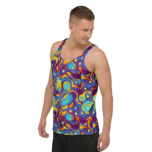 Pelton Swirl on a Men's Tank Top