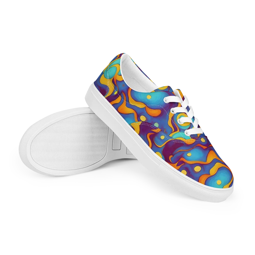 Pelton Swirl on Men's Lace-Up Canvas Shoes — Right Front