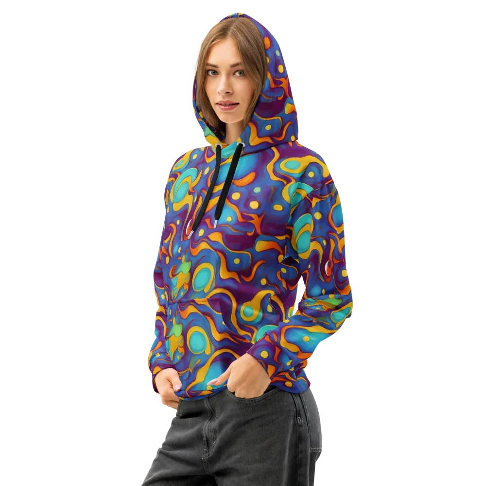 Pelton Swirl on Cotton Hoodie — Left Front