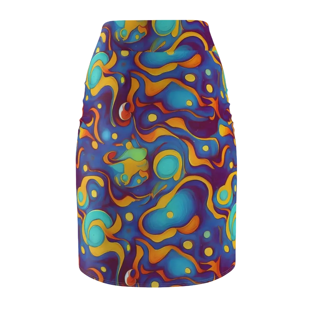 Pelton Swirl on Pencil Skirt — Back
