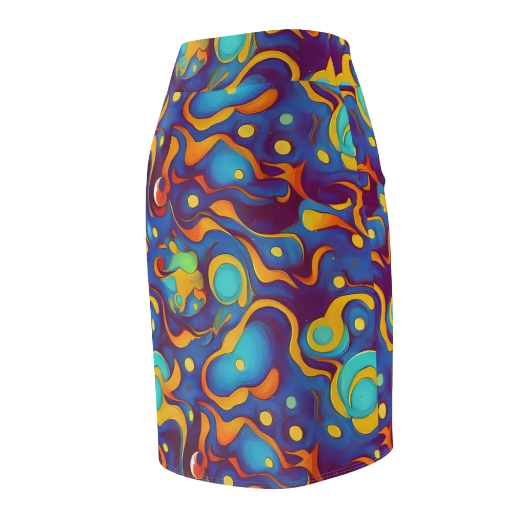 Pelton Swirl on Pencil Skirt — Back Side