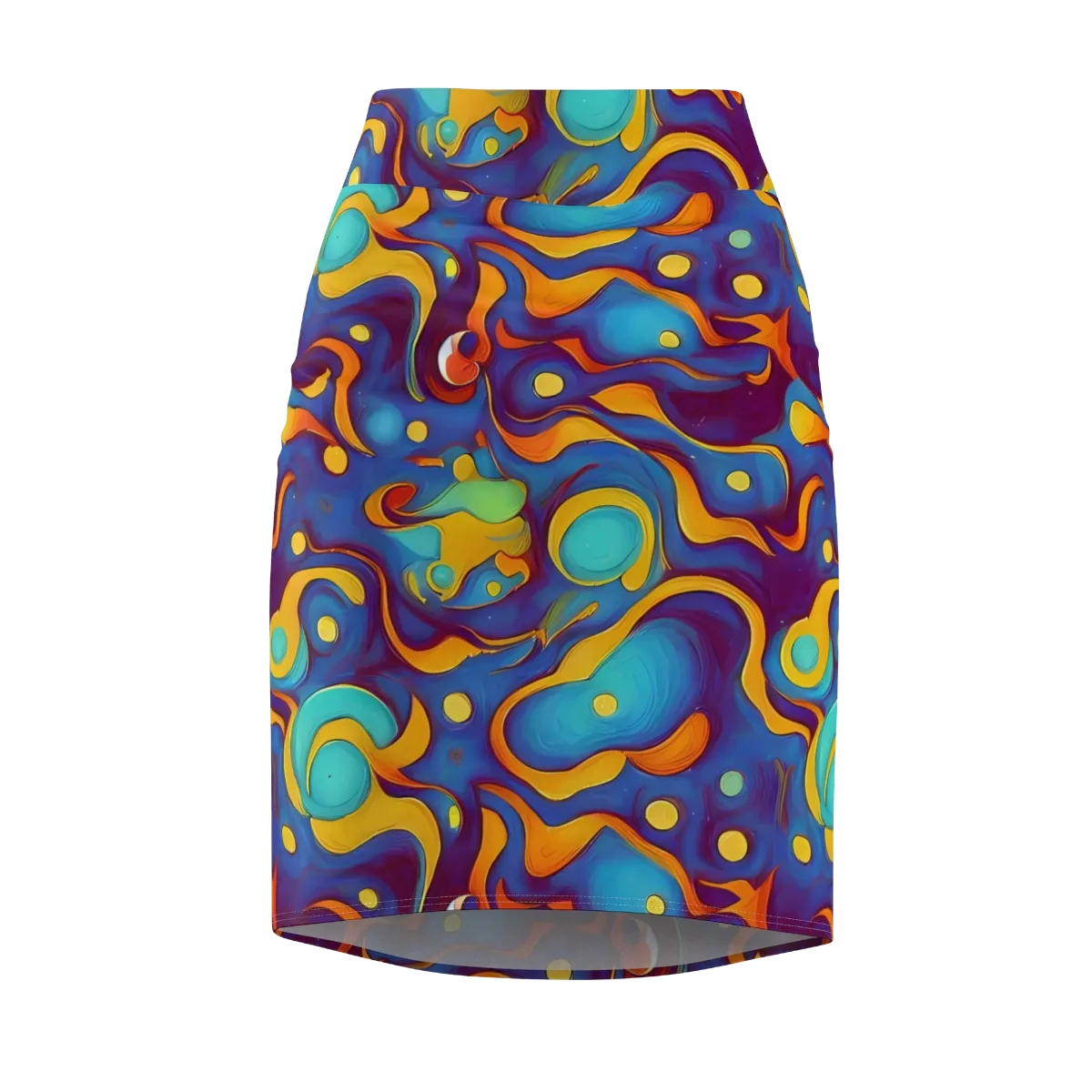 Pelton Swirl on Pencil Skirt — Front