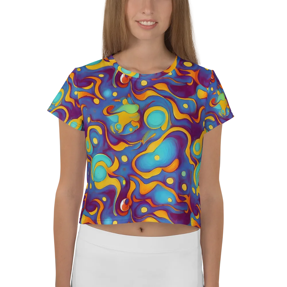 Pelton Swirl on Crop Tee — Front