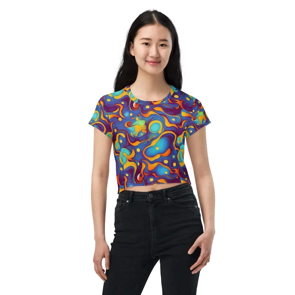 Pelton Swirl on Crop Tee — Front