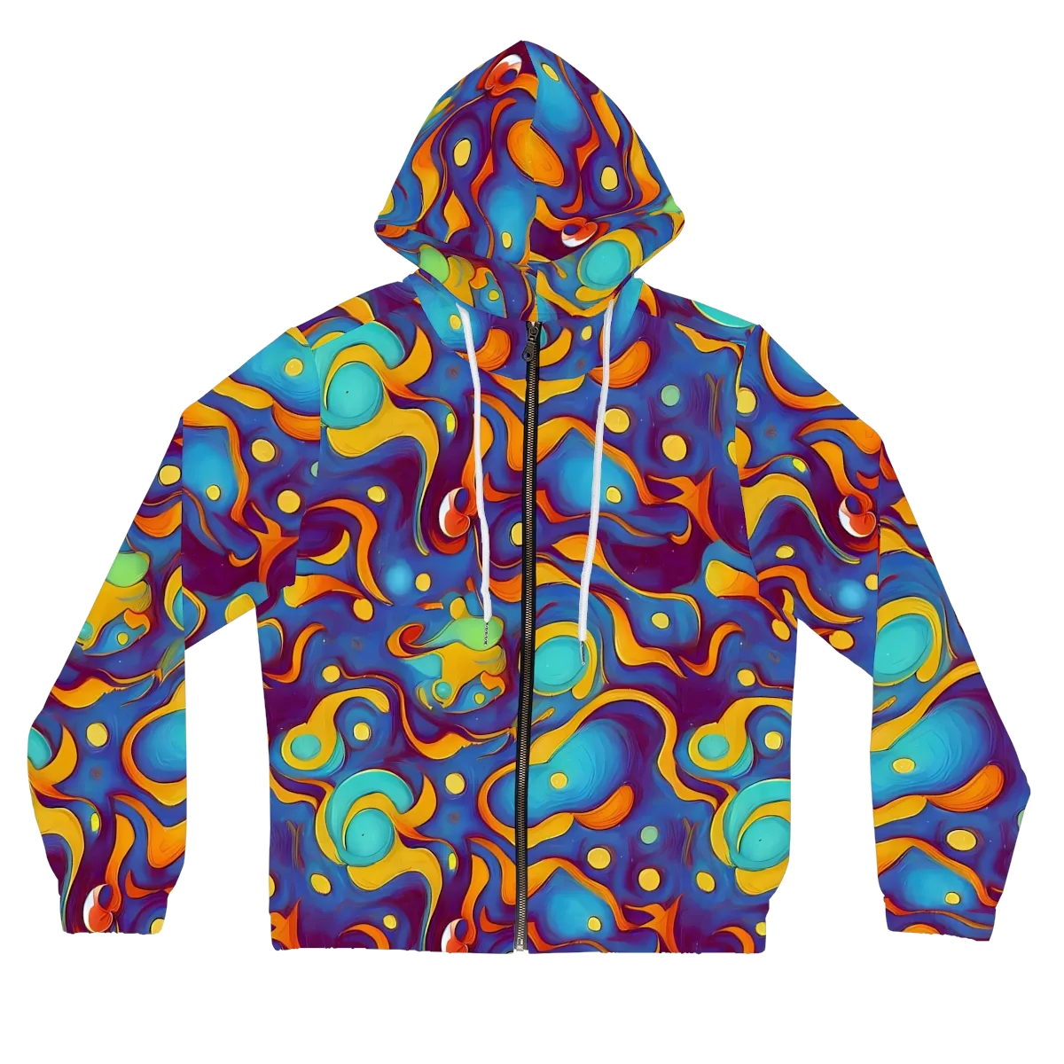 Pelton Swirl on Women's Full-Zip Hoodie — Front