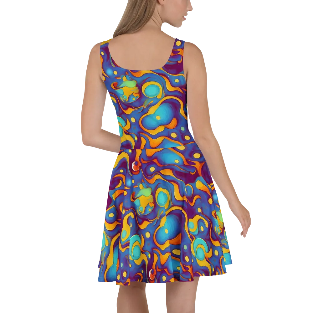 Pelton Swirl on Skater Dress — Back