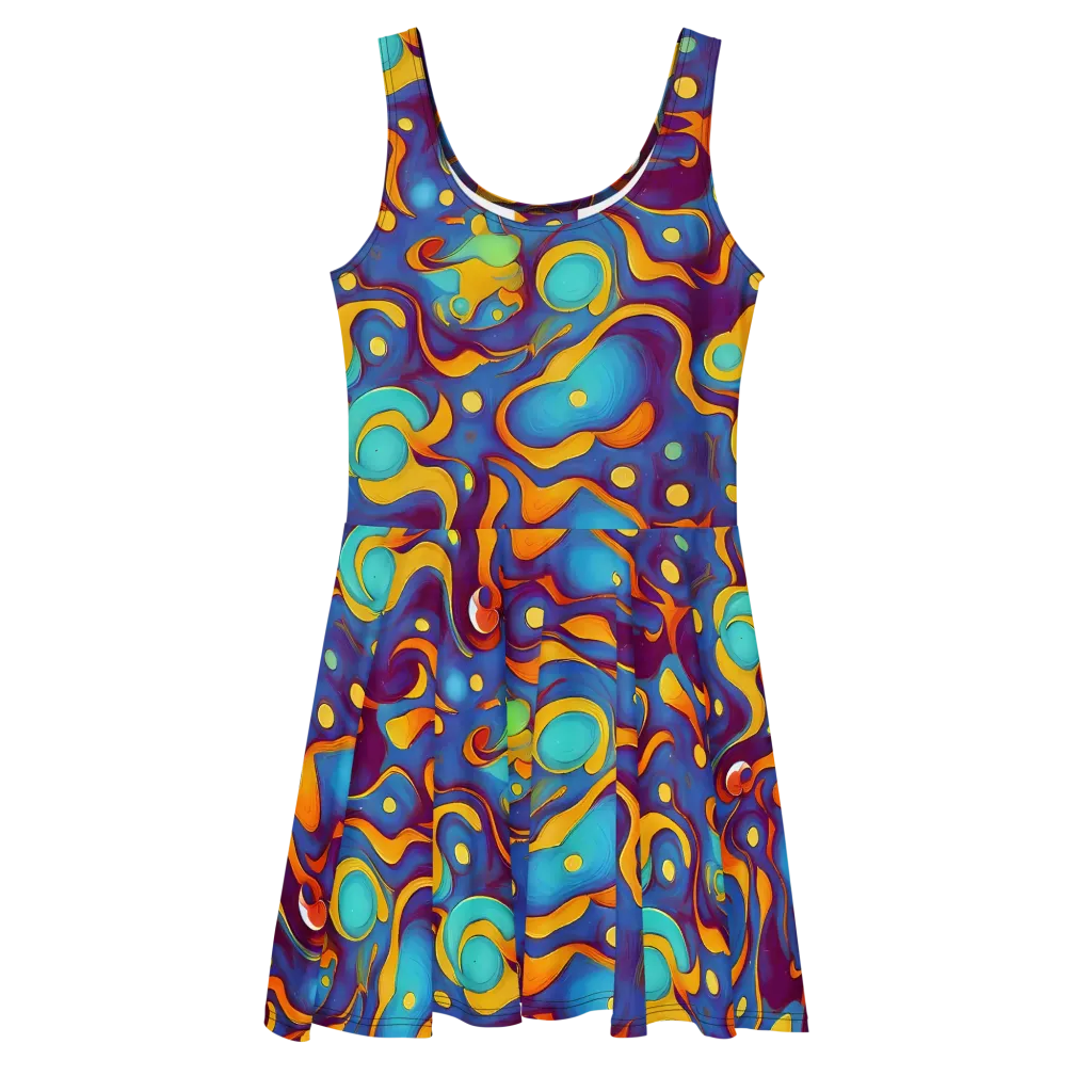 Pelton Swirl on Skater Dress — Front
