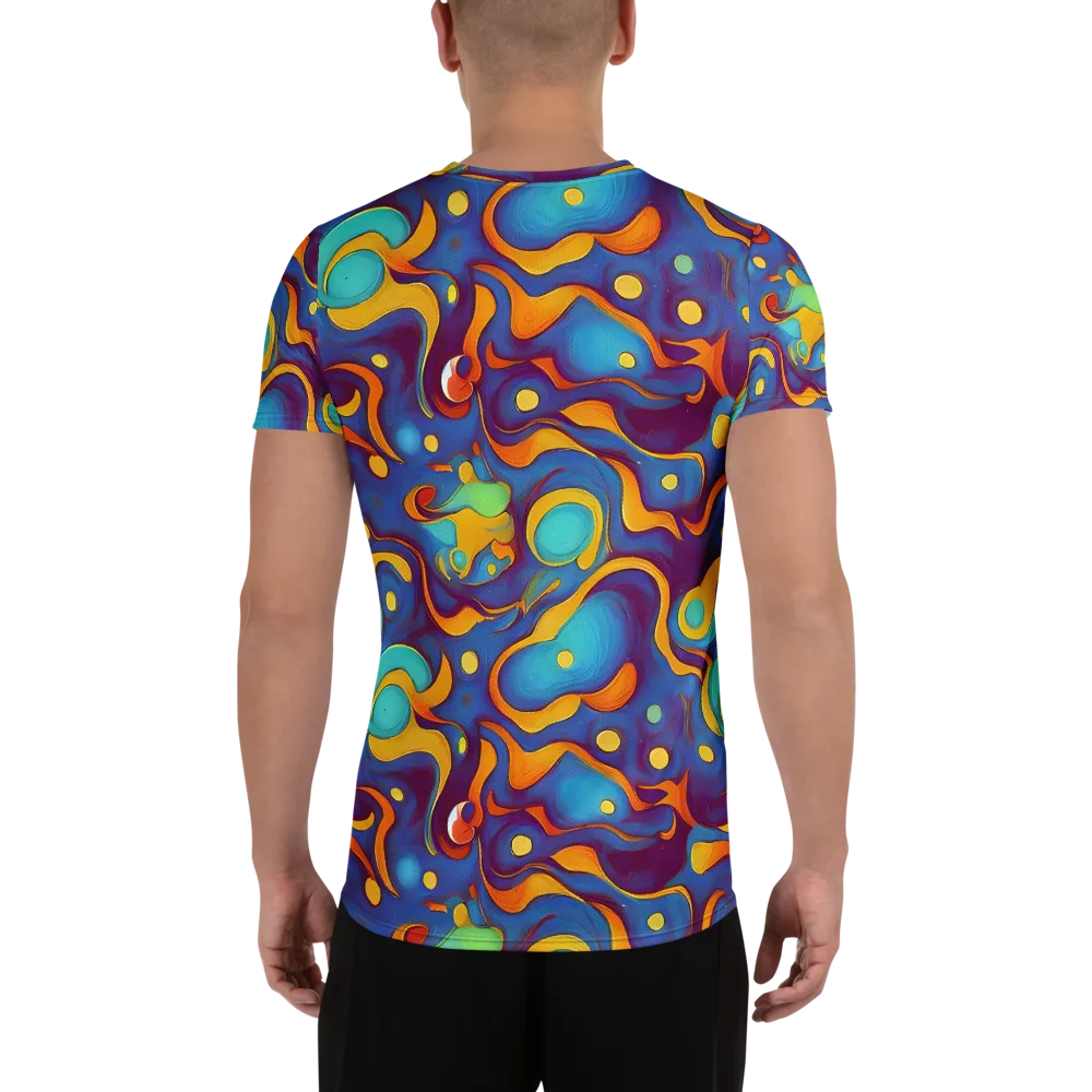 Pelton Swirl on Men's Athletic T-Shirt — Back