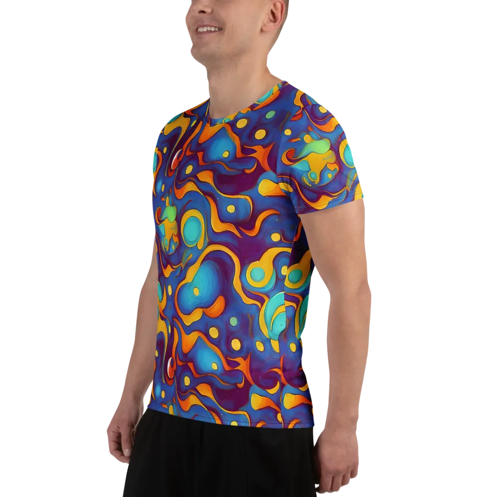 Pelton Swirl on Men's Athletic T-Shirt — Left