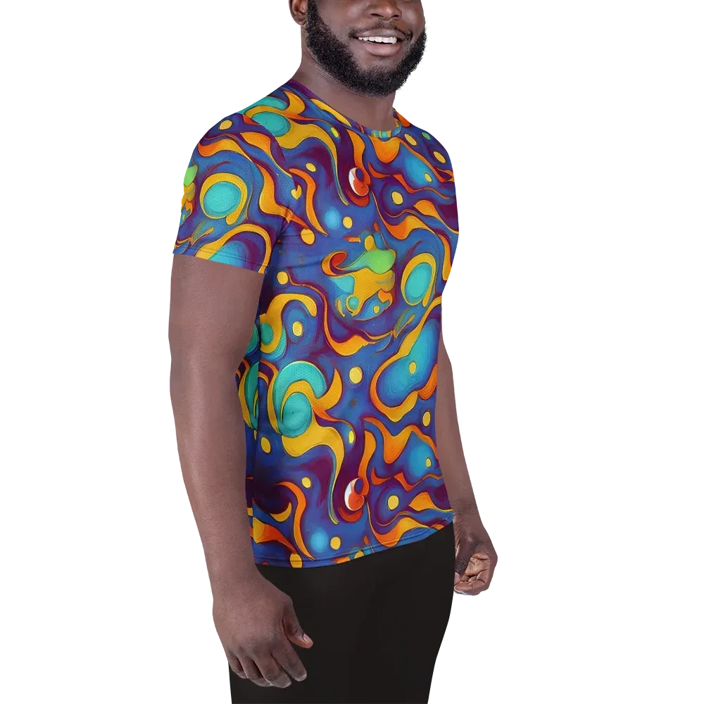 Pelton Swirl on Men's Athletic T-Shirt — Right